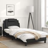 vidaXL Bedframe met hoofdbord kunstleer zwart 80x200 cm