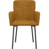 VidaXL Eetkamerstoelen 2 st. Fluweel Bruin