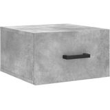 vidaXL Nachtkastje wandgemonteerd 35x35x20 cm betongrijs