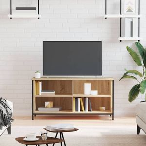 VidaXL Tv-meubel 100x40x50 cm - Bewerkt Hout - Sonoma Eikenkleurig