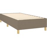 vidaXL Boxspring met matras stof taupe 80x200 cm