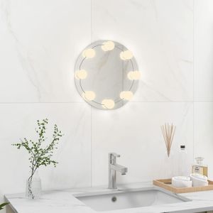 vidaXL-Wandspiegel-zonder-lijst-met-LED-lampen-rond-glas