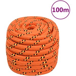 vidaXL Boot touw 20 mm 100 m polypropyleen oranje