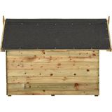 vidaXL Hondenhok met opklapbaar dak geïmpregneerd grenenhout