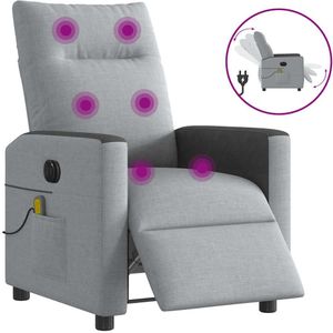 vidaXL - Massagestoel - Lichtgrijs - Elektrisch Verstelbaar