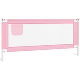 vidaXL Bedhekje peuter 200x25 cm stof roze