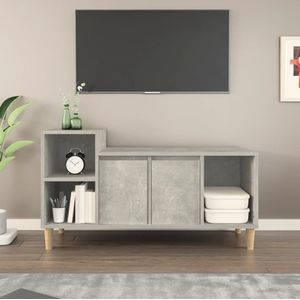 vidaXL-Tv-meubel-100x35x55-cm-bewerkt-hout-betongrijs