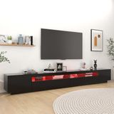 vidaXL Tv-meubel met LED-verlichting 300x35x40 cm zwart