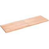 vidaXL Tafelblad natuurlijke rand 180x60x(2-4) cm eikenhout lichtbruin