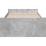 vidaXL Bedframe met lades bewerkt hout betongrijs 90x200 cm