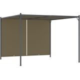 VidaXL Pergola met Uittrekbaar Dak 180 g/m² 3x3 m Taupe