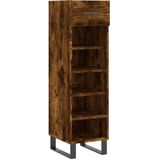 VidaXL Schoenenkast 30x35x105 cm - Bewerkt Hout - Gerookt Eikenkleurig