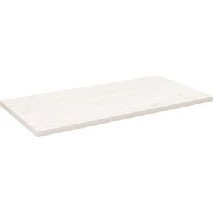 vidaXL Tafelblad rechthoekig 110x60x2,5 cm massief grenenhout wit