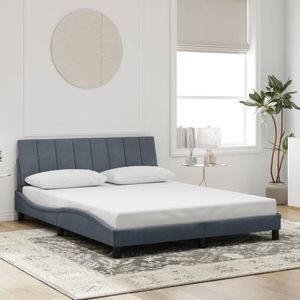 vidaXL - Bedframe - zonder - matrasx200 - cm - fluweel - donkergrijs