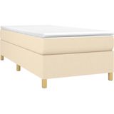 VidaXL Boxspringframe Stof Crèmekleurig 80x200 cm