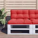 vidaXL Bankkussen pallet 80x40x10 cm rood