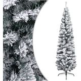 vidaXL Kunstkerstboom met sneeuw smal 240 cm PVC groen