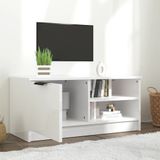 vidaXL Tv-meubel 80x35x36,5 cm bewerkt hout hoogglans wit