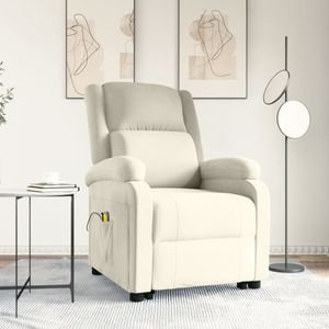 vidaXL Sta-op-massagestoel fluweel crèmekleurig