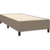 vidaXL Boxspring met matras stof taupe 90x190 cm