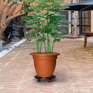 vidaXL Plantentrolleys met wielen 3 st 170 kg diameter 30 cm zwart