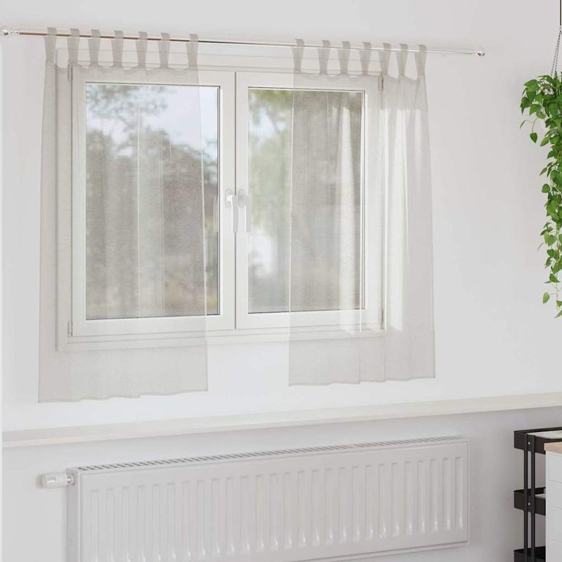 Gordijnen - Lichtdoorlatend - Polyester - Set van Twee