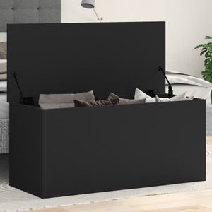 vidaXL Opbergbox 100x42x46 cm bewerkt hout zwart