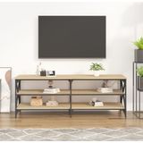 VidaXL TV-meubel 140x40x50 cm - Bewerkt Hout - Sonoma Eikenkleurig