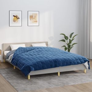 vidaXL Verzwaringsdeken 220x235 cm 15 kg stof blauw