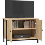 VidaXL-Tv-meubel-met-deuren-60x35x45-cm-bewerkt-hout-sonoma-eikenkleur
