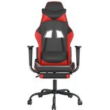 vidaXL-Massage-gamestoel-met-voetensteun-kunstleer-zwart-en-rood