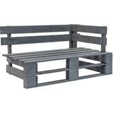 vidaXL 4-delige Loungeset pallet met kussens grijs geïmpregneerd hout