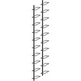 vidaXL-Wijnrekken-voor-20-flessen-wandmontage-2-st-metaal-zwart