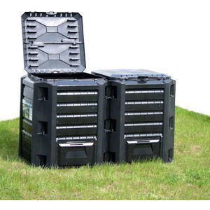 VidaXL Compostbak 800L - Zwarte Tuincomposter