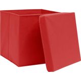 vidaXL-Opbergboxen-met-deksel-4-st-28x28x28-cm-rood