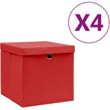 vidaXL-Opbergboxen-met-deksel-4-st-28x28x28-cm-rood