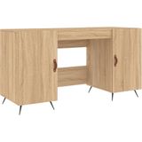 VidaXL Bureau 140x50x75 cm - Bewerkt Hout - Sonoma Eikenkleurig