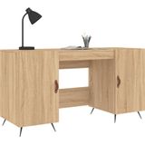 VidaXL Bureau 140x50x75 cm - Bewerkt Hout - Sonoma Eikenkleurig