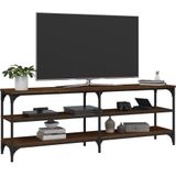 vidaXL Tv-meubel 140x30x50 cm bewerkt hout bruin eikenkleur