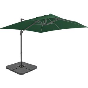 VidaXL Groene Parasol met Draagbare Voet