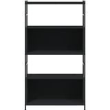 vidaXL-Boekenrek-80x30x145,5-cm-bewerkt-hout-en-ijzer-zwart