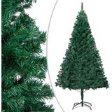 vidaXL Kunstkerstboom met verlichting en kerstballen 120 cm PVC groen