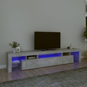 vidaXL Tv-meubel met LED-verlichting 215x36,5x40 cm betongrijs