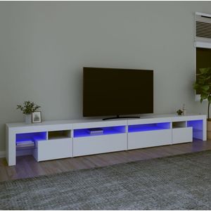 vidaXL Tv-meubel met LED-verlichting 290x36,5x40 cm wit