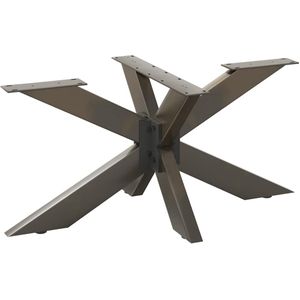 vidaXL Salontafelpoot spider vorm 98x58x(42-43) cm staal naturel