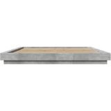 vidaXL Bedframe bewerkt hout betongrijs 180x200 cm