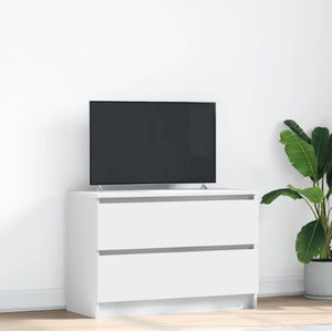 vidaXL Tv-meubel 80x35x54 cm spaanplaat wit
