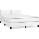 vidaXL-Boxspring-met-matras-kunstleer-wit-140x200-cm