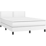 vidaXL-Boxspring-met-matras-kunstleer-wit-140x200-cm