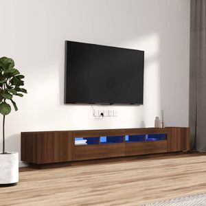 VidaXL 3-delige TV-meubelset met LED, Bewerkt Hout, Bruineiken